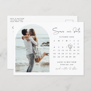 Archカレンダー写真Save the Date招待状 ポストカード