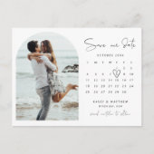 Archカレンダー写真Save the Date招待状 ポストカード (正面)