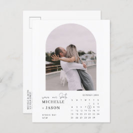 Archカレンダー写真Save the Date招待状 ポストカード
