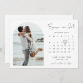 Archカレンダー写真Save the Date招待状 招待状 (正面/裏面)