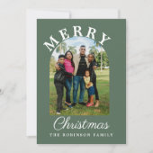 Archスクリプモダント写真クリスマス シーズンカード (正面)