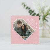 Archハートバレンタインデーの写真カード – ピンク 招待状 (スタンド正面)