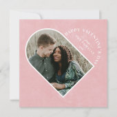 Archハートバレンタインデーの写真カード – ピンク 招待状 (正面)