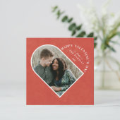 Archハートバレンタインデーの写真カード – 赤 招待状 (スタンド正面)