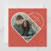 Archハートバレンタインデーの写真カード – 赤 招待状 (正面)