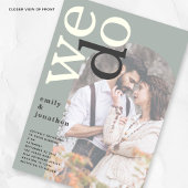 ArchフォトオーバーレイタイポグラフィSage QRコード結婚ズ 招待状