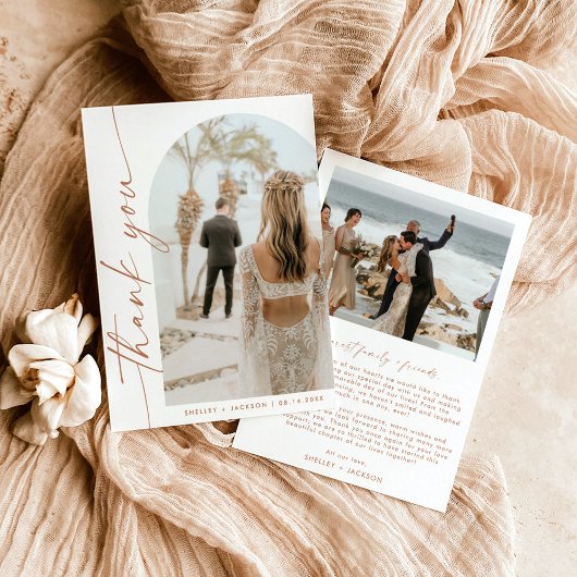 Archフォトサンキューカード |の結婚サンキューカード 招待状