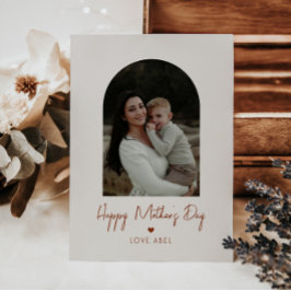 Archフォトスクリプトハートハッピー母の日 カード