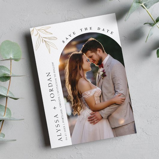 Archフォトフローラ日付の保存招待状 招待状