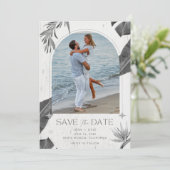 Archフォト宛先ビーチ結婚式 セーブザデート (スタンド正面)