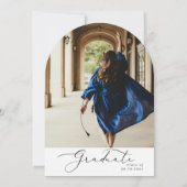 ARCHミニマモダンリストの卒業書 招待状 (裏面)