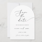 ARCHミニマモダンリスト書日付を保存 招待状 (正面)