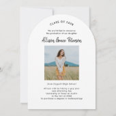 Archミニマル写真卒業 招待状 (裏面)