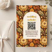 Archモダンレトロ70sフローラ結婚 エンクロージャーカード