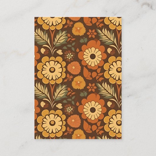 Archモダンレトロ70sフローラ結婚 エンクロージャーカード (裏面)