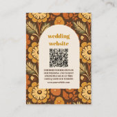 Archモダンレトロ70sフローラ結婚 エンクロージャーカード (正面)