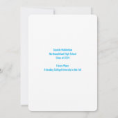 Archモダン写真カラフル卒業発表 招待状 (裏面)