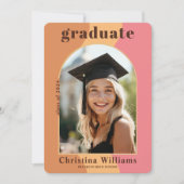 Archモダン写真卒業 案内状 (正面)