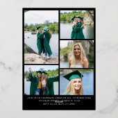 Archモダン卒業生ダブル卒業パーティー 箔招待状 (裏面)