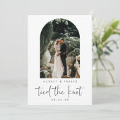 Archモダン Script ElopementがKnot Photoを結んだ 案内状 (スタンド正面)