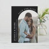 Arch写真の日付を保結婚存 招待状 (スタンド正面)