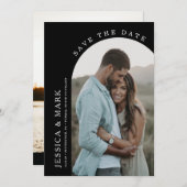 Arch写真の日付を保結婚存 招待状 (正面/裏面)