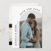 Arch写真の日付を保結婚存 招待状 (正面/裏面)