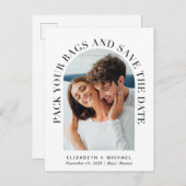 Arch写真の目的地の結婚式の日付を保存 案内ポストカード (正面/裏面)