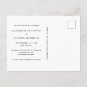 Arch写真の目的地の結婚式の日付を保存 案内ポストカード (裏面)