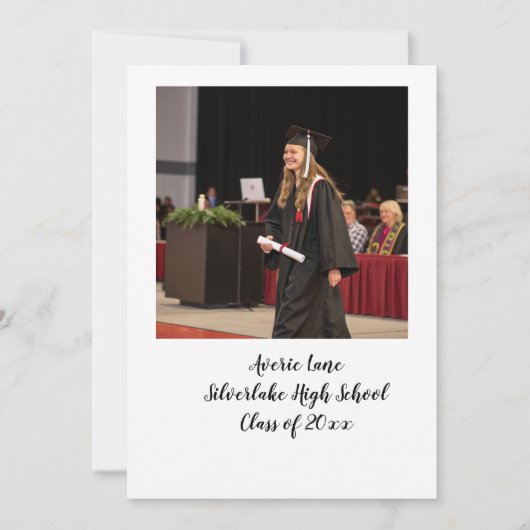 Arch写真を使用した卒業パーティー招待状 案内状 (正面)