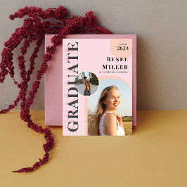 Arch写真スタイリッシュの卒業発表 招待状