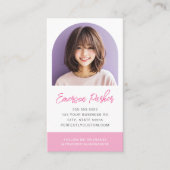 Arch写真フレッシュとトレンディーピンクまたは任意の色 名刺 (正面)