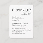 Arch写真モダンの卒業発表 エンクロージャーカード (裏面)