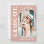 Arch写真モダンの卒業発表 招待状 (正面)