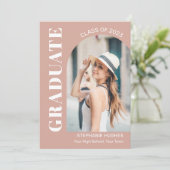 Arch写真モダンの卒業発表 招待状 (スタンド正面)