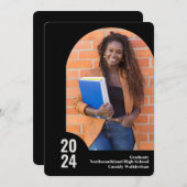 Arch写真モダンの卒業発表 招待状 (正面/裏面)