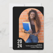 Arch写真モダンの卒業発表 招待状 (正面)