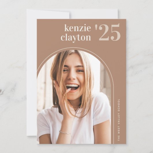 Arch写真モダンの卒業発表 案内状 (正面)