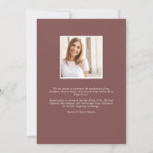 Arch写真モダンの卒業発表 案内状 (裏面)