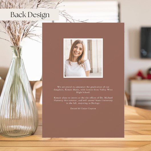 Arch写真モダンの卒業発表 案内状