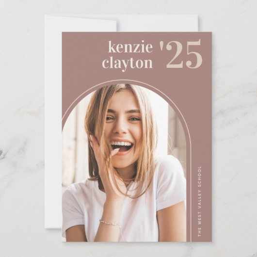 Arch写真モダンの卒業発表 案内状 (正面)