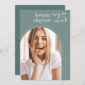 Arch写真モダンの卒業発表 案内状 (正面/裏面)