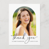 Arch写真モダン卒業ありがとう ポストカード (正面)