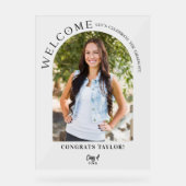 Arch写真モダン卒業パーティーへようこそ アクリルサイン (正面)