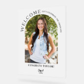 Arch写真モダン卒業パーティー歓迎フロステッド アクリルサイン (傾斜)