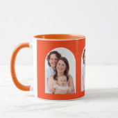 Arch写真3ファミリ写真 パーソナライズされた マグカップ (左)