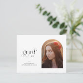 Arch卒業モダンタイポグラフィ1 – 写真卒業 ポストカード (スタンド正面)