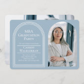 Arch卒業生MBA写真卒業 招待状 (正面/裏面)