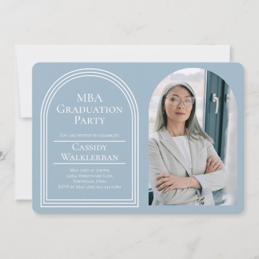 Arch卒業生MBA写真卒業 招待状 (正面)