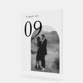 Arch モダン Coule's Photo's Table結婚番号 アクリルサイン (傾斜)